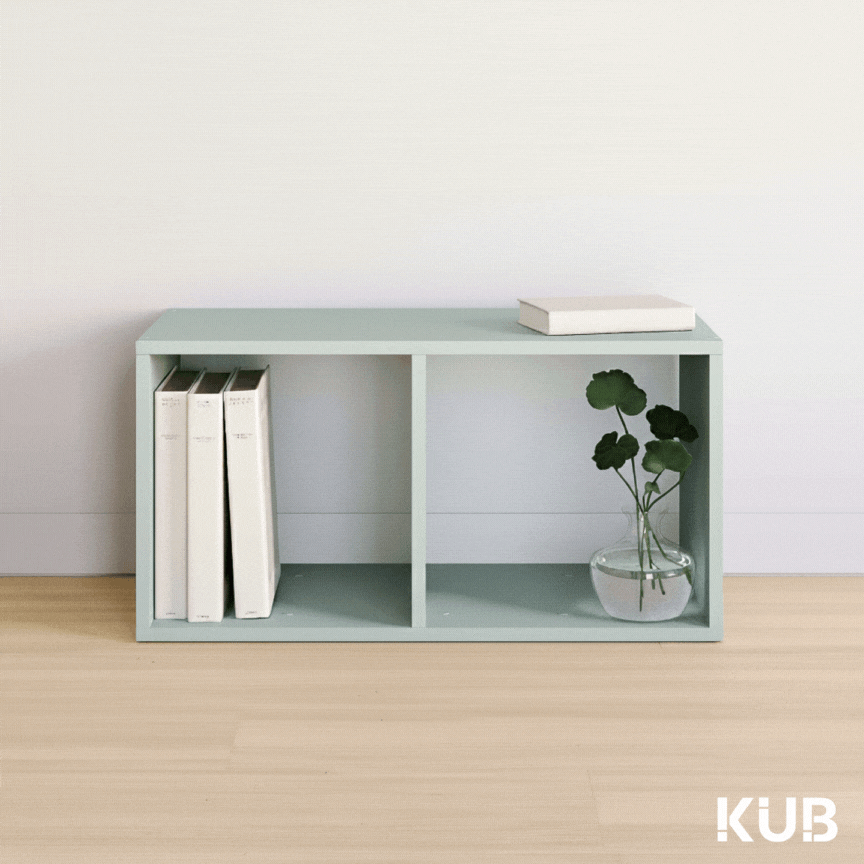 Estante Kub 2x1 Spaceo 36X32X71CM verde - 7