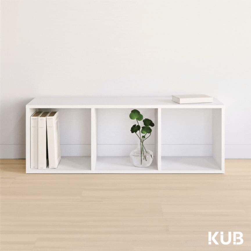 Estante Kub 3x1 Spaceo 36 x 32 x 105 cm branco - 7