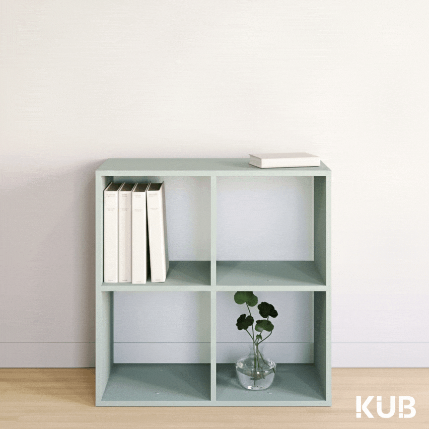 Estante Kub 2x2 Spaceo 70X32X71CM verde - 8