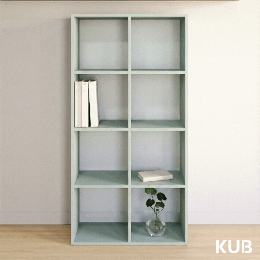 Estante Kub 4x2 Spaceo 70X32X139CM verde - 7
