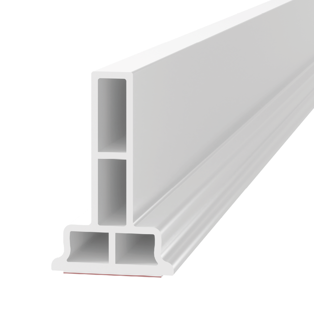 Barre seuil de douche souple autocollant L.1 m blanc