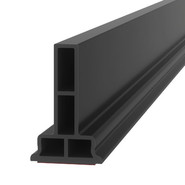 Barre seuil de douche souple autocollant L.1 m noir