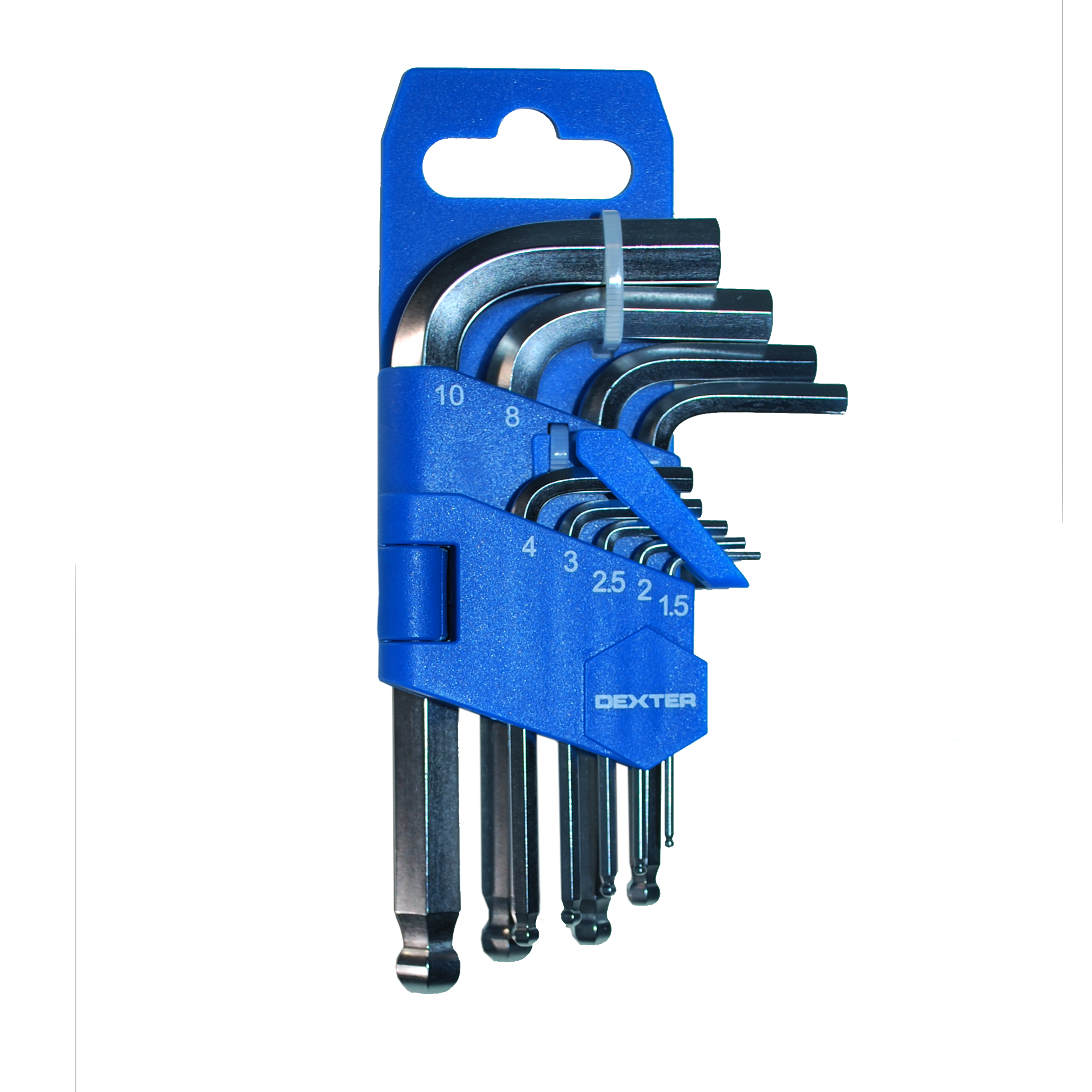 Zestaw kluczy imbusowych Hex 1.5 - 10 mm 9 szt. Dexter