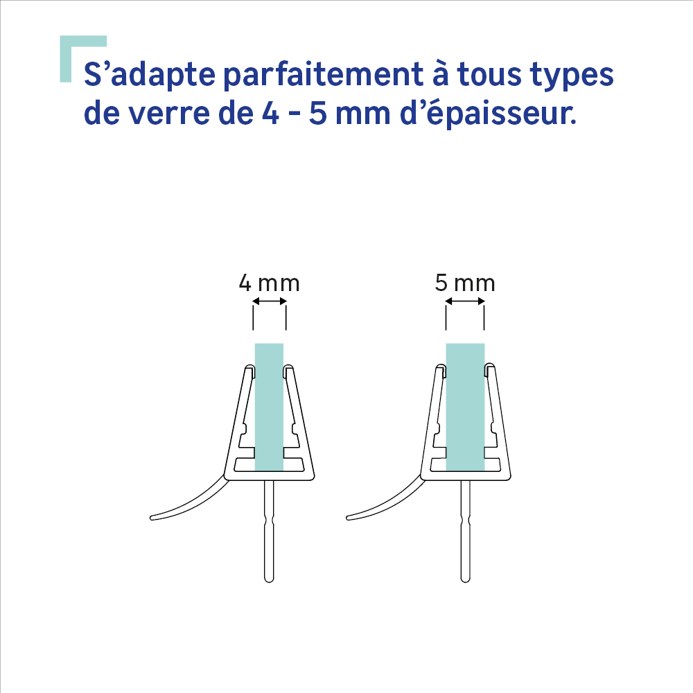 Joint d'étanchéité bas courte lèvre 12mm+déflect.10mm pr verre 4-5mm L.1m transp - 6