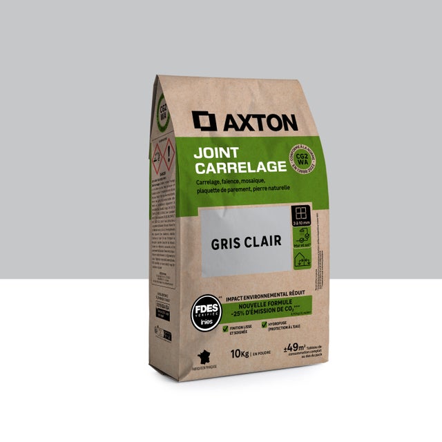 Joint Poudre Carrelage/Mosaïque Gris Clair AXTON, 10 kg