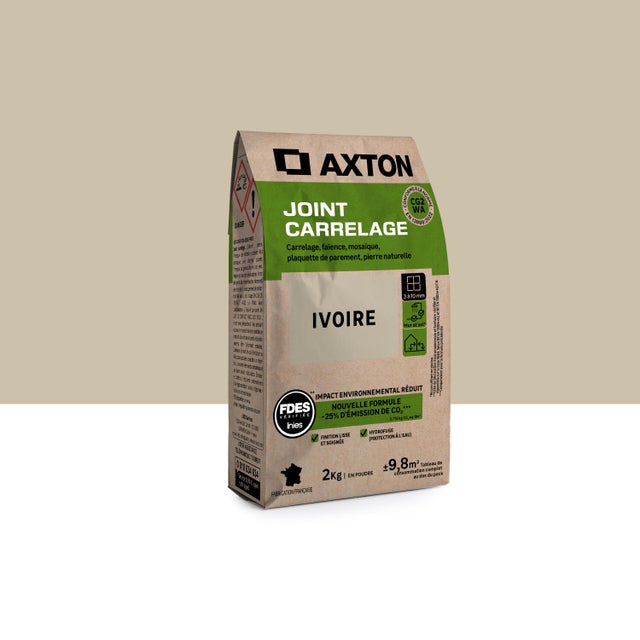 Joint Poudre Carrelage/Mosaïques Ivoire AXTON, 2 kg