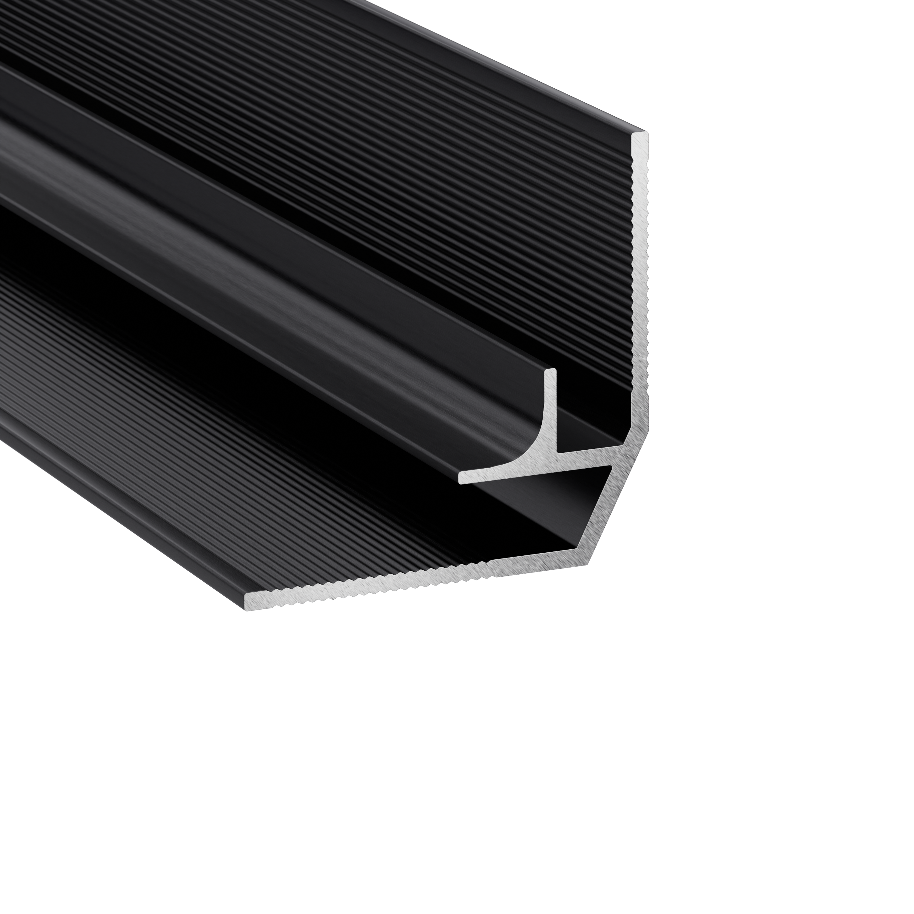 Profil wewnętrzny aluminiowy 280x2.78 cm do paneli ściennych winylowych czarny mat