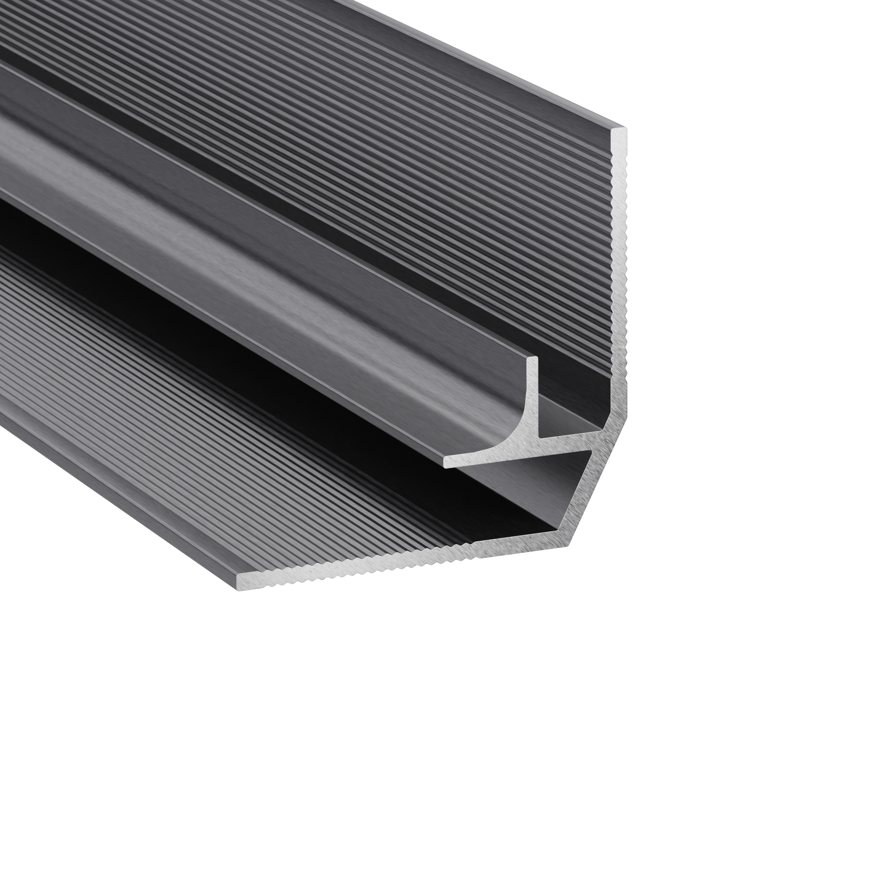 Profil wewnętrzny aluminiowy 280x2.78 cm do paneli ściennych winylowych srebrny