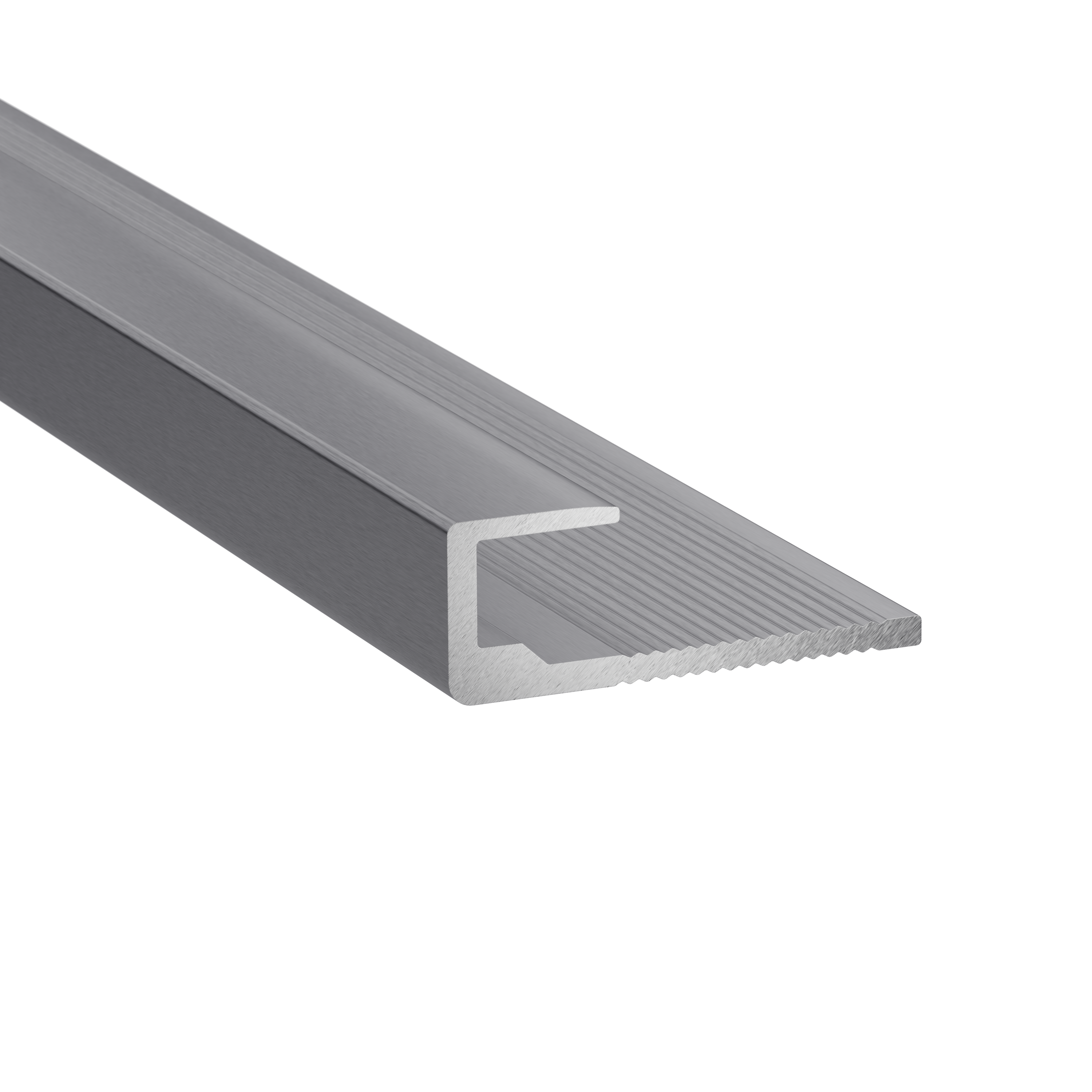 Profil zakończeniowy aluminiowy 280x1.98 cm do paneli ściennych winylowych srebrny