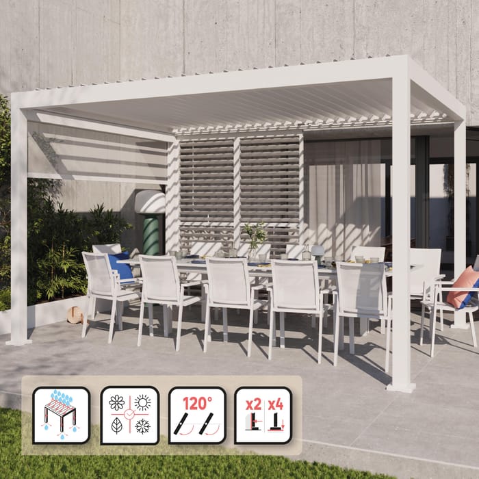 Pergola naturalna biała