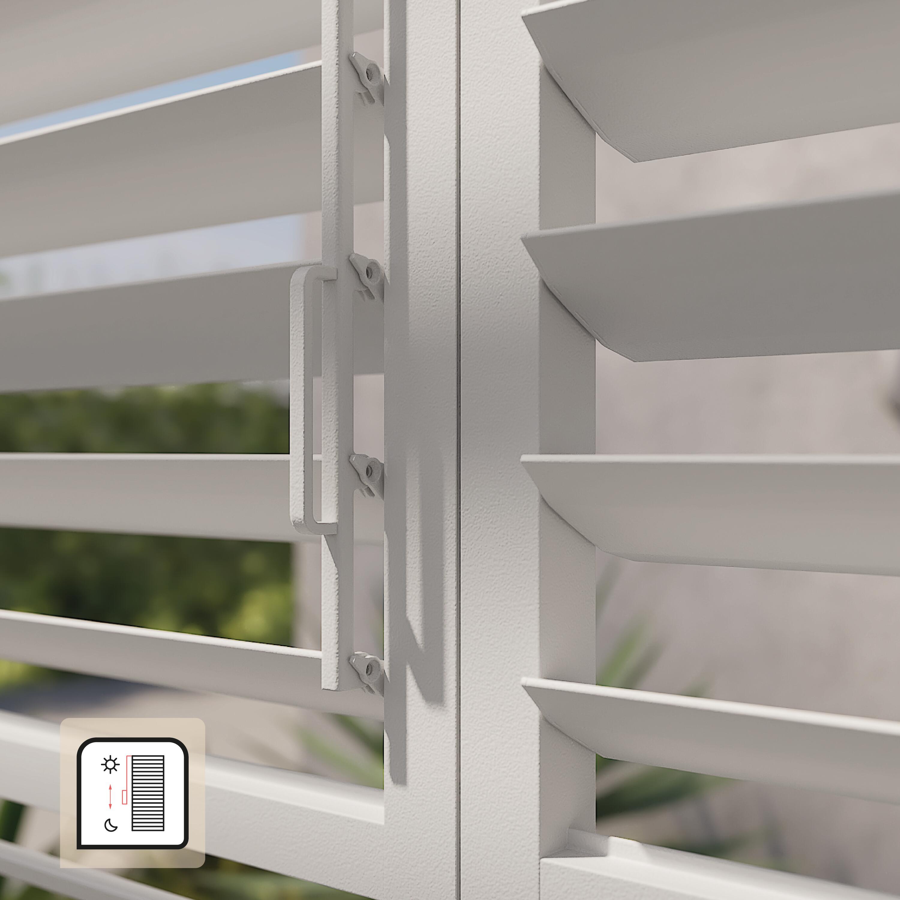 panneau lame pergola naterial blanche - 0