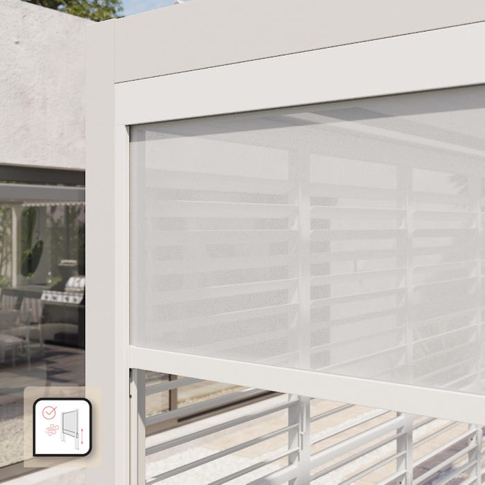 Naterial pergola store blanc