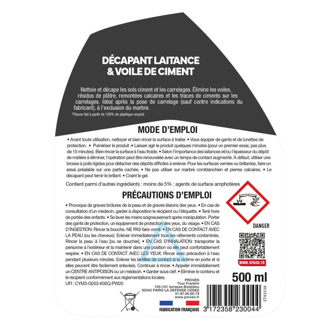 DECAPANT VOILE DE CIMENT 500ML SPADO
