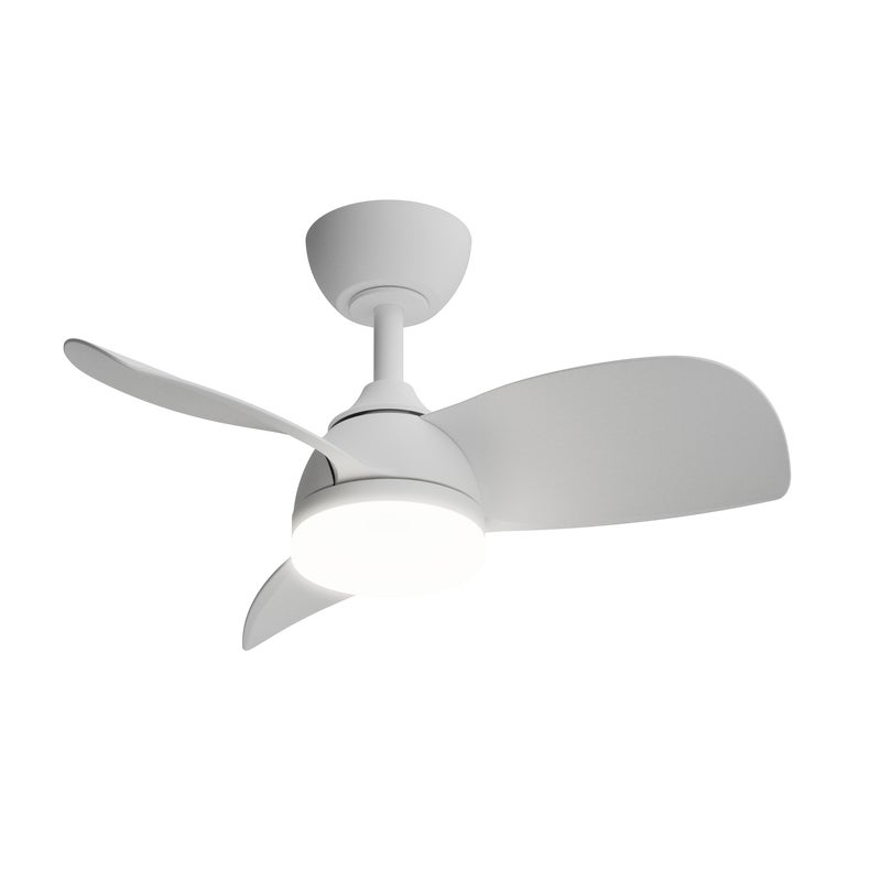 Inspire Ventilatore da soffitto LED Beach bianco, ø 71 cm silenzioso con telecomando