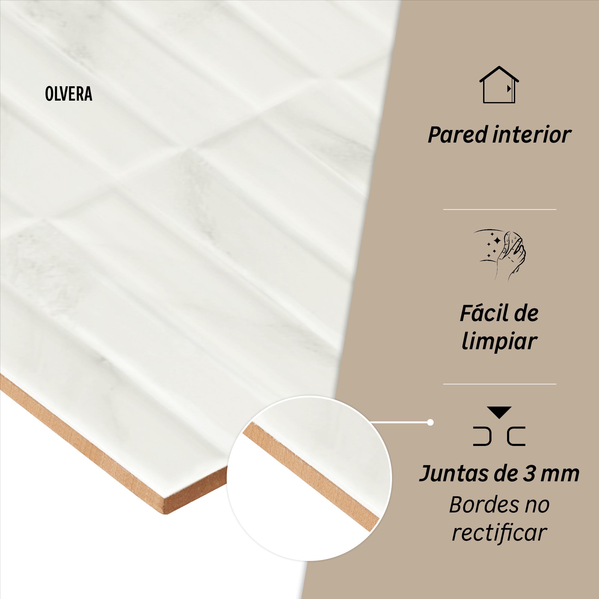 Bruillo Azulejo cerámico Olvera efecto mármol blanco brillo deco 30x60 cm ...
