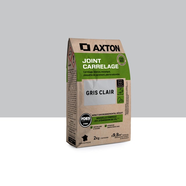 Joint Poudre Carrelage/Mosaïques Gris Clair AXTON, 2 kg