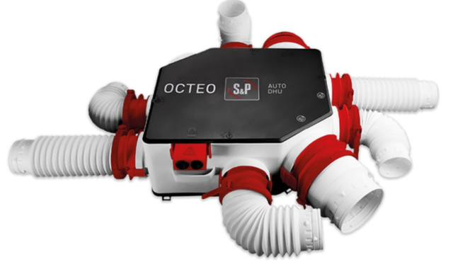 Ventilação mecânica controlada duplo fluxo S&P OCTEO