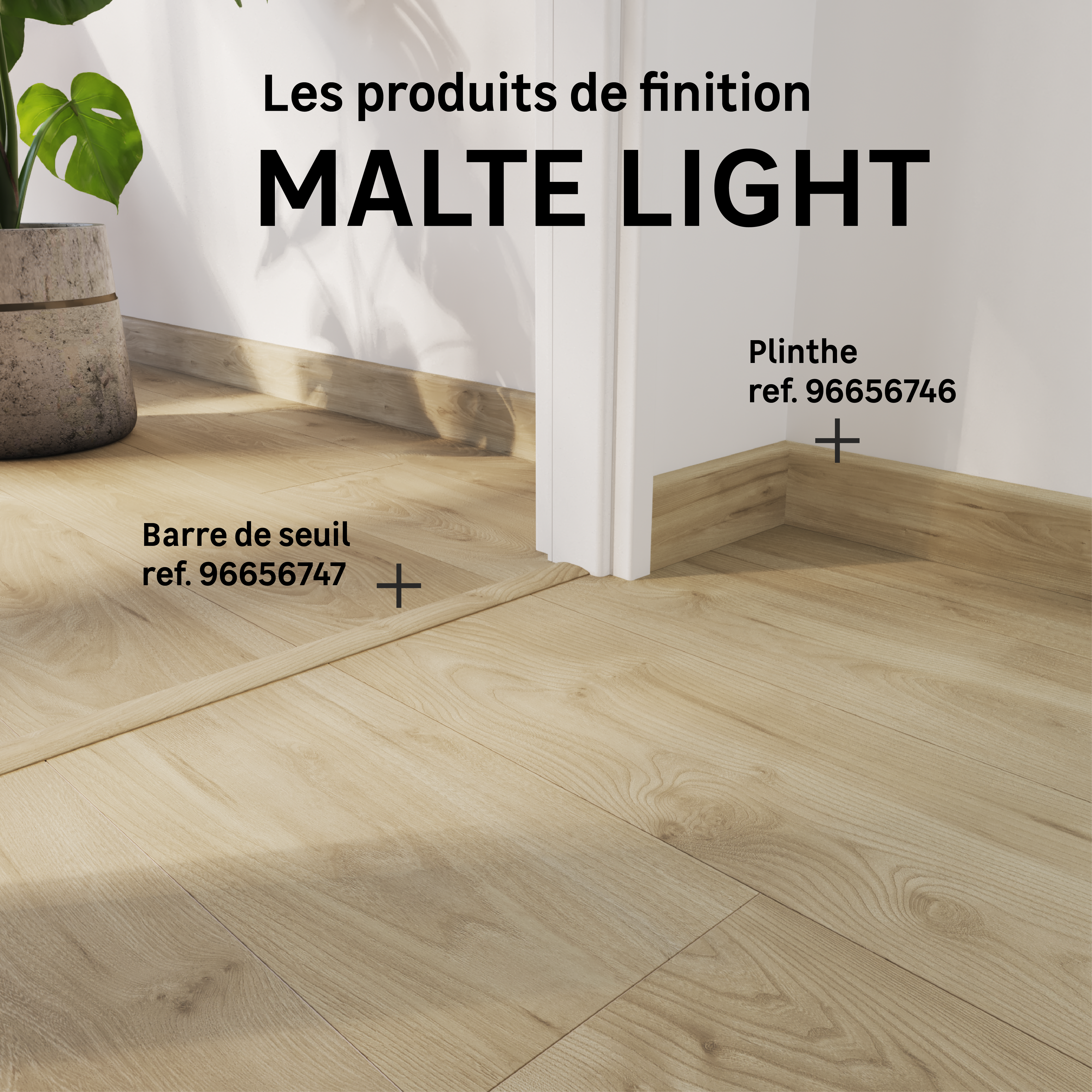 Sol stratifié intenso ARTENS malte light, Ep.10 mm, résistant à l'eau - 7