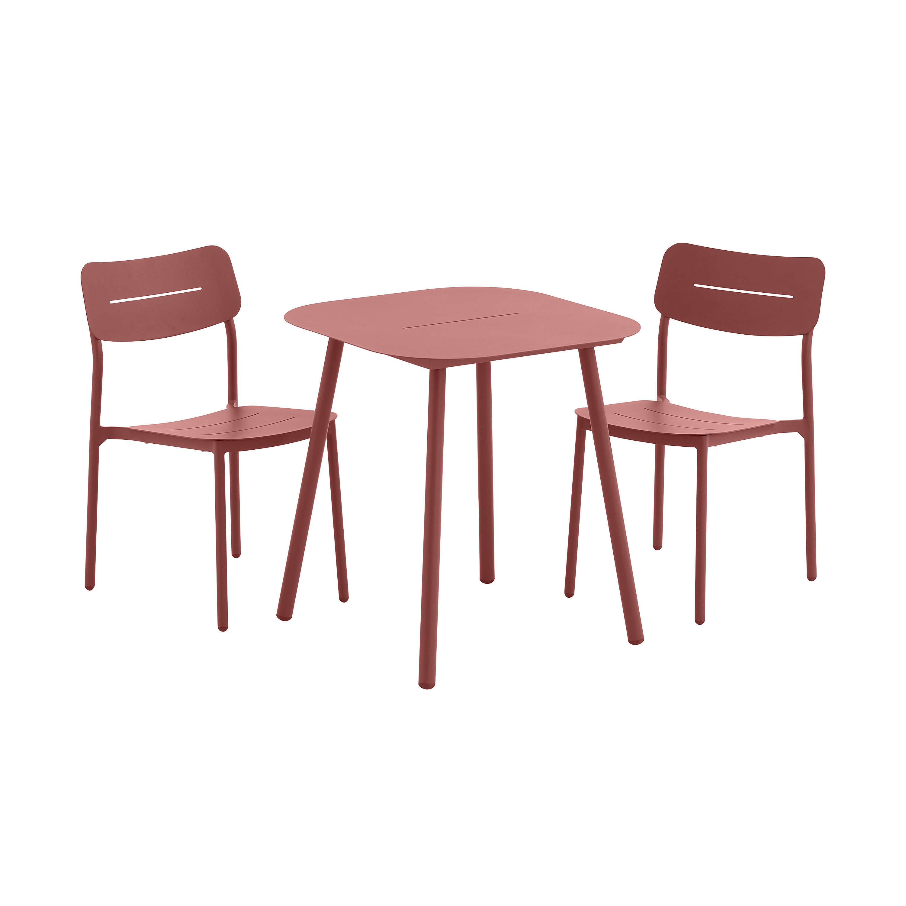 Sedia da giardino in alluminio Anafi NATERIAL, seduta in alluminio rosso - 10