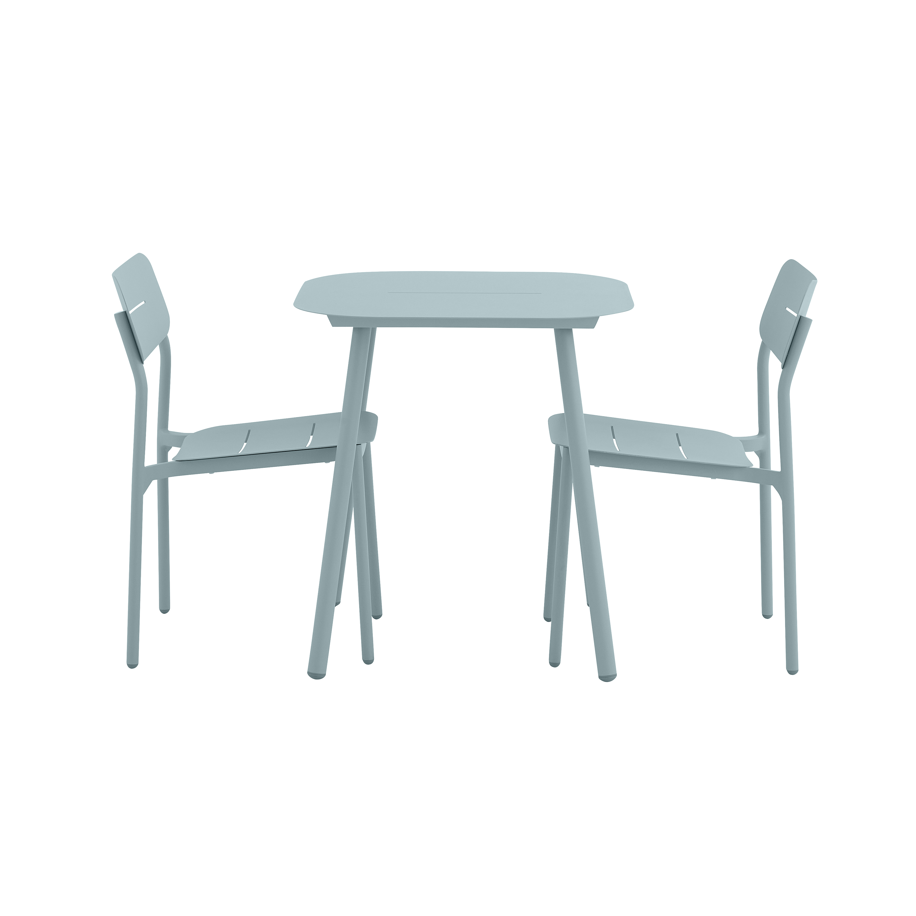 Chaise de jardin NATERIAL Anafi en aluminium bleu céladon - 8