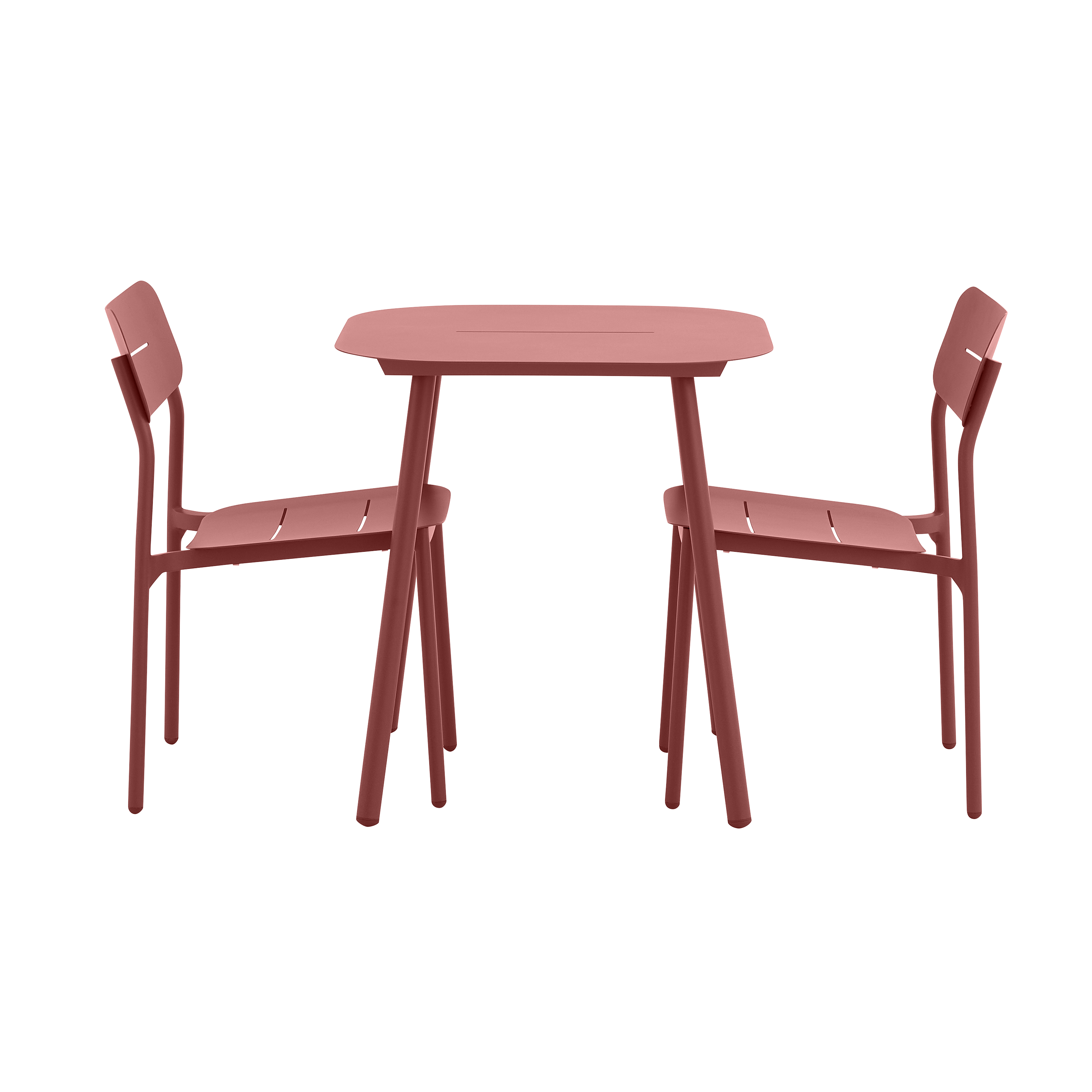 Sedia da giardino in alluminio Anafi NATERIAL, seduta in alluminio rosso - 9
