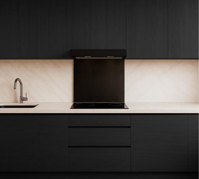 Fond de hotte Inox anthracite brossé L.60 x H.70 cm, Ep.11 mm