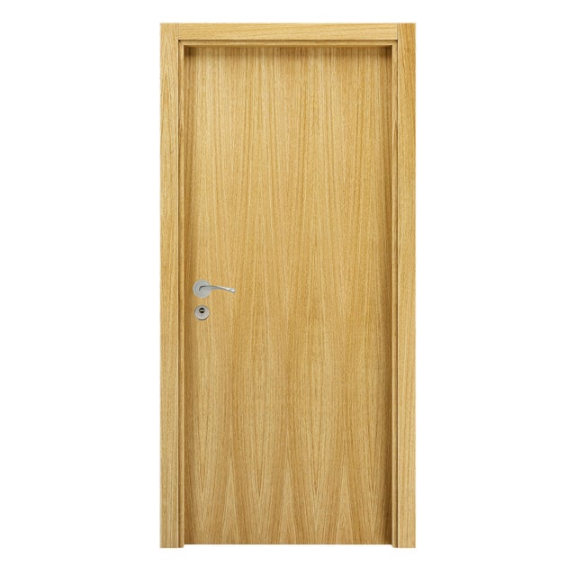 BLOCO DE PORTA CARVALHO ENVERNIZADO LISA 200X65CM DIREITA
