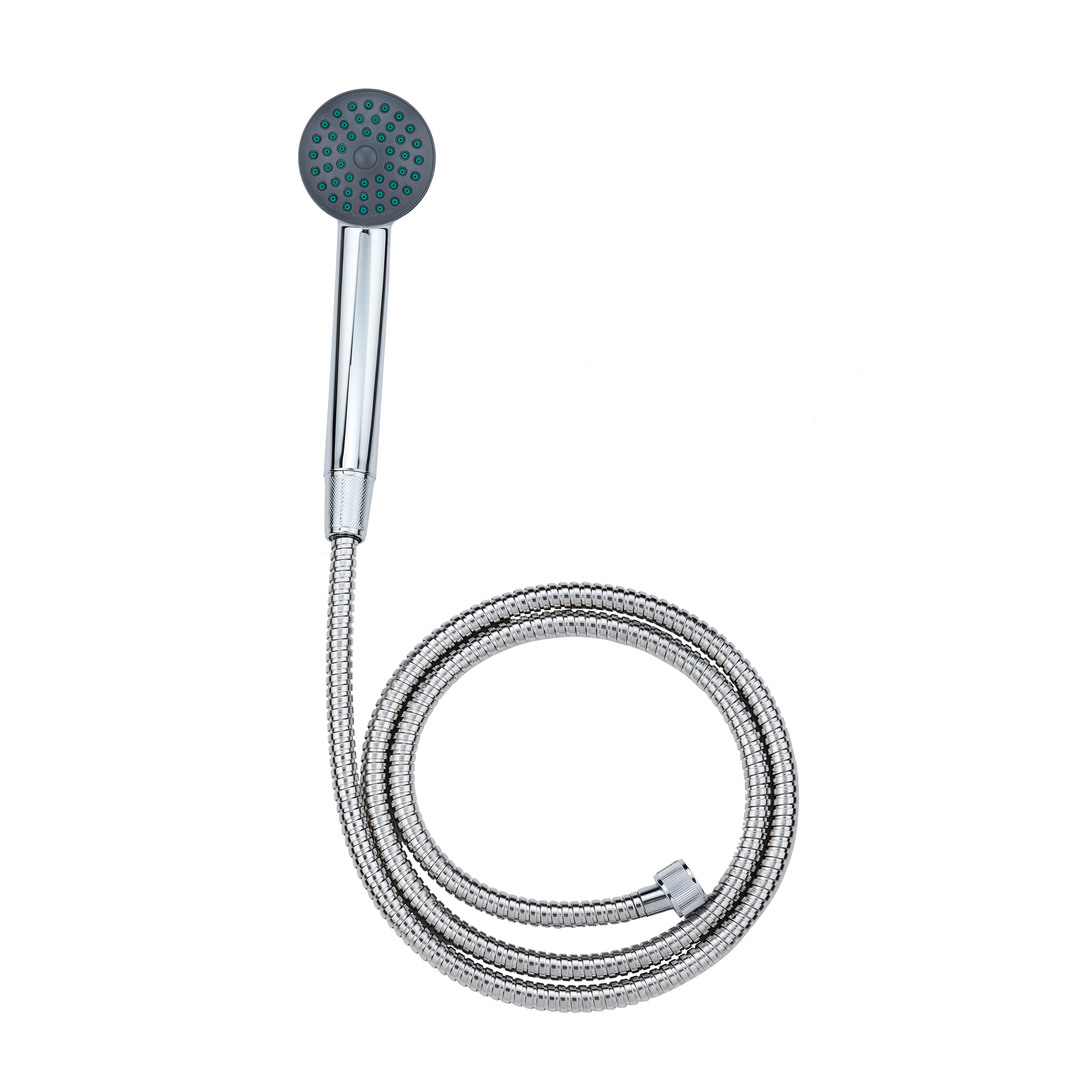 Trio (pommeau de douche, flexible et support de douche) 1 jet chrome, Simple - 3