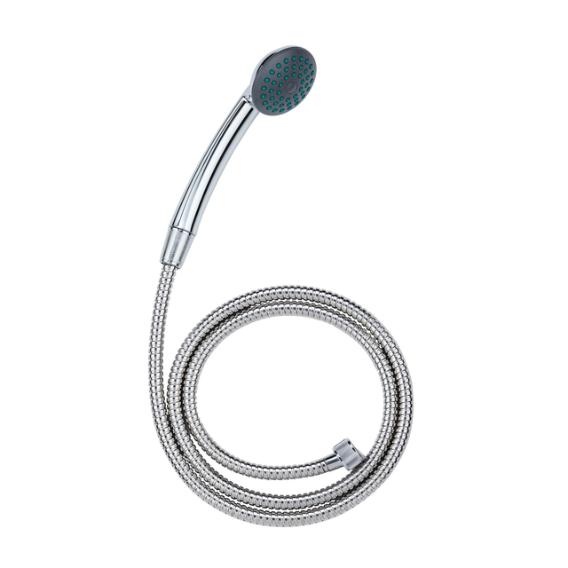 Trio (pommeau de douche, flexible et support de douche) 1 jet chrome, Simple