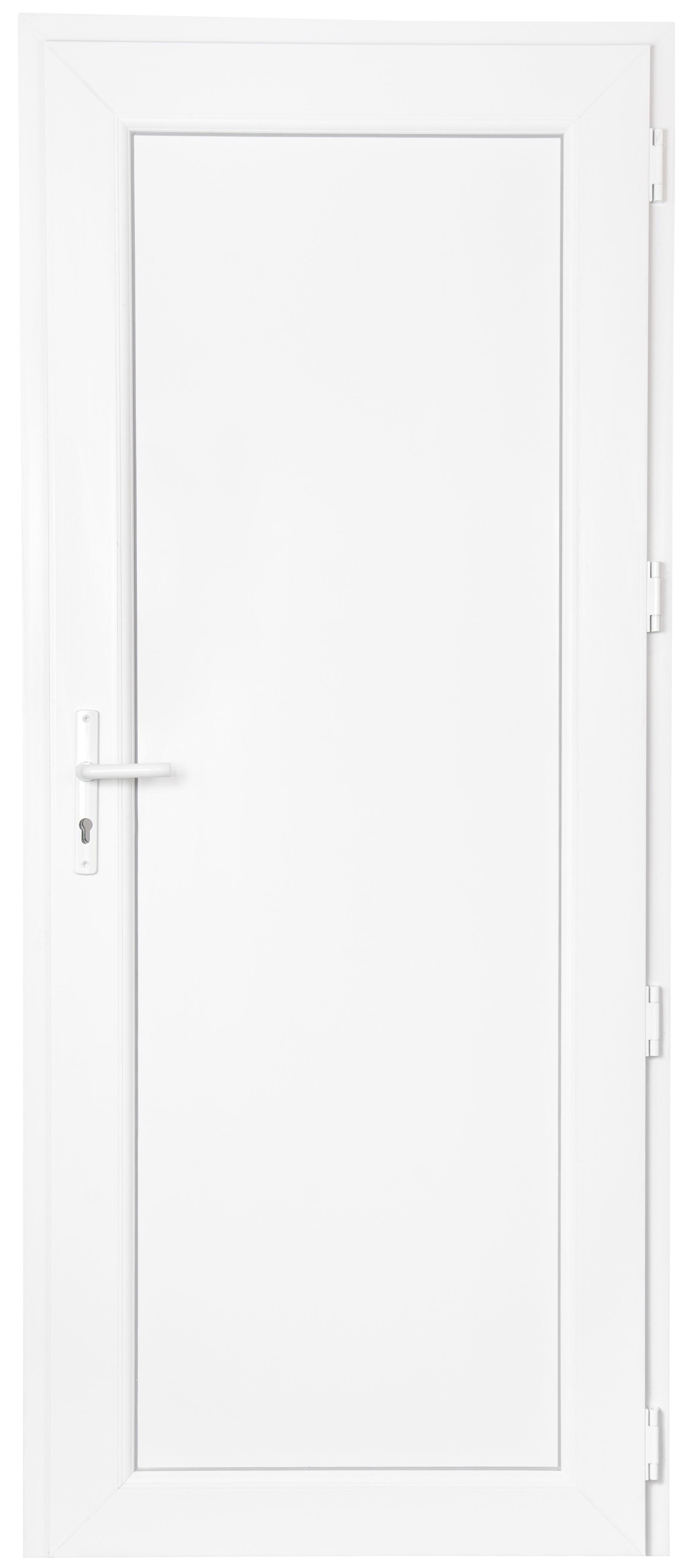 Porte de service PVC pleine poussant droit H.200 x l.80 cm - 2