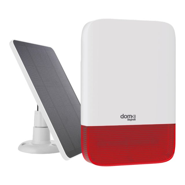 Sirena da esterno   completa di pannello solare  10W  per kit allarme TOUCH LORA BEGHELLI WI-FI GSM
