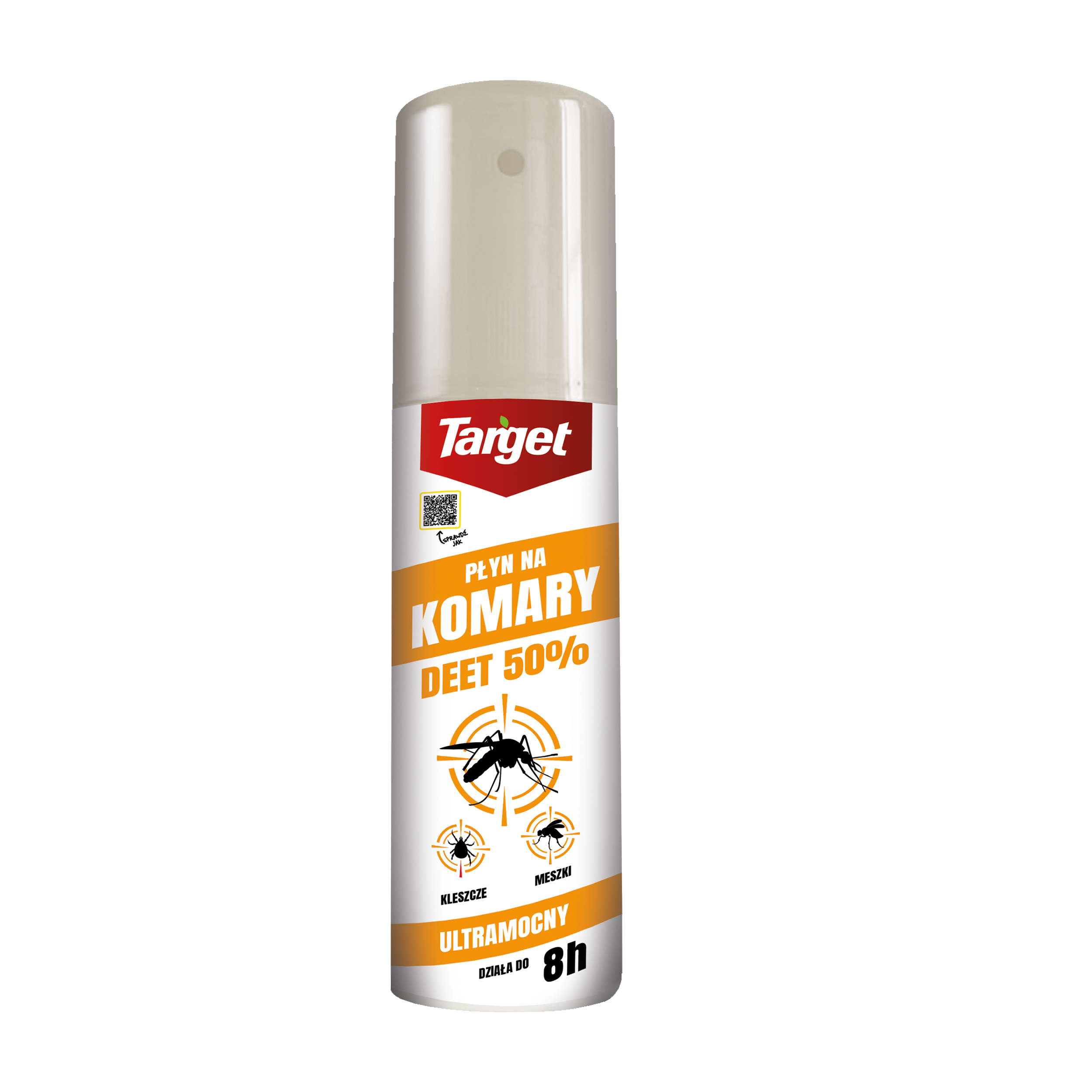 Płyn na komary, meszki i kleszcze DEET 50% 8h 80ml Target