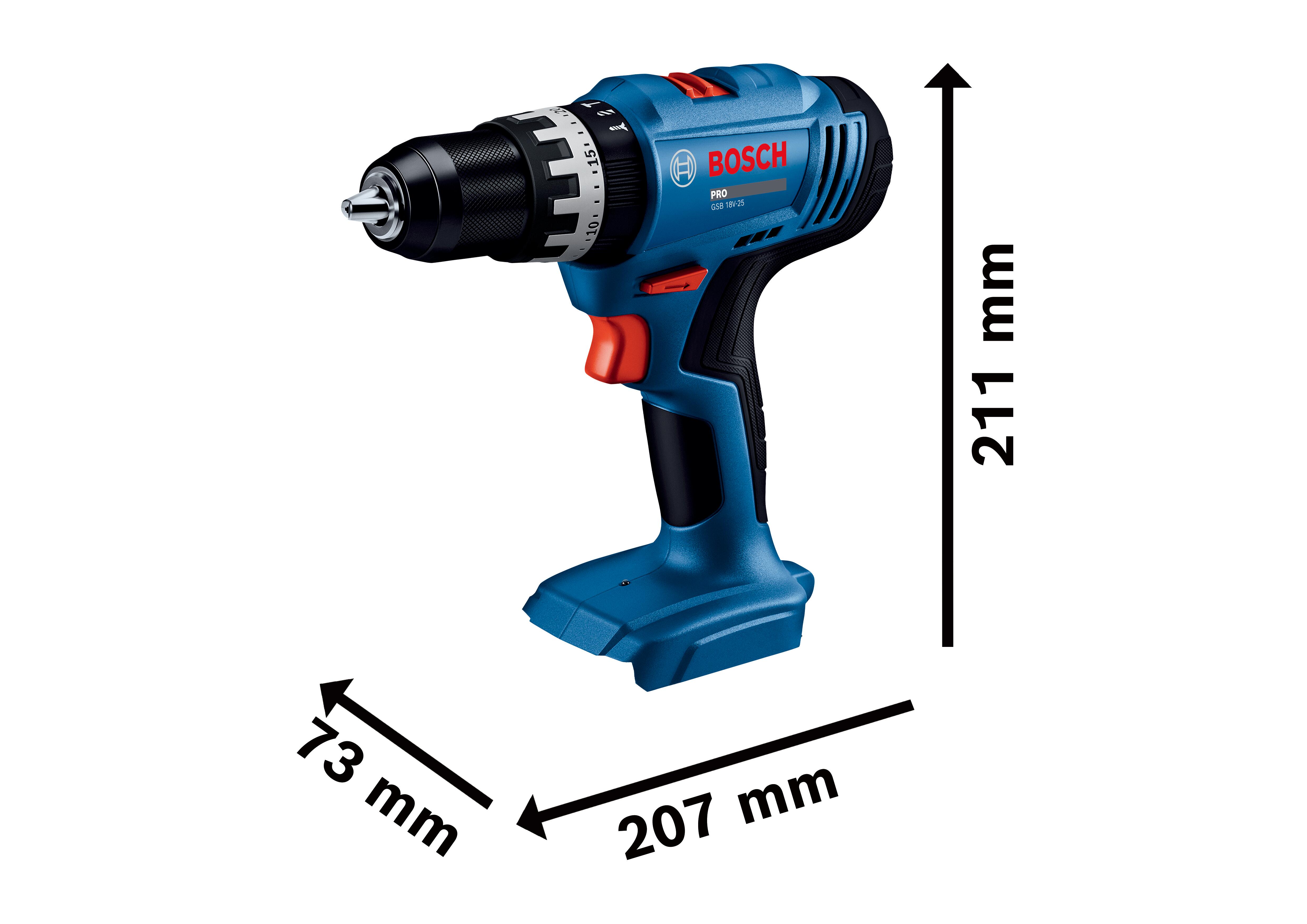 TALADRO PERCUTOR BATERÍA BOSCH GSB 18V-25 18V 1X2AH Y 1X4AH - 2