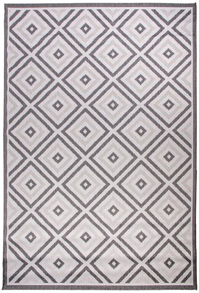 Dywan zewnętrzny Jeans geometryczny jasnoszary 160 x 220 cm