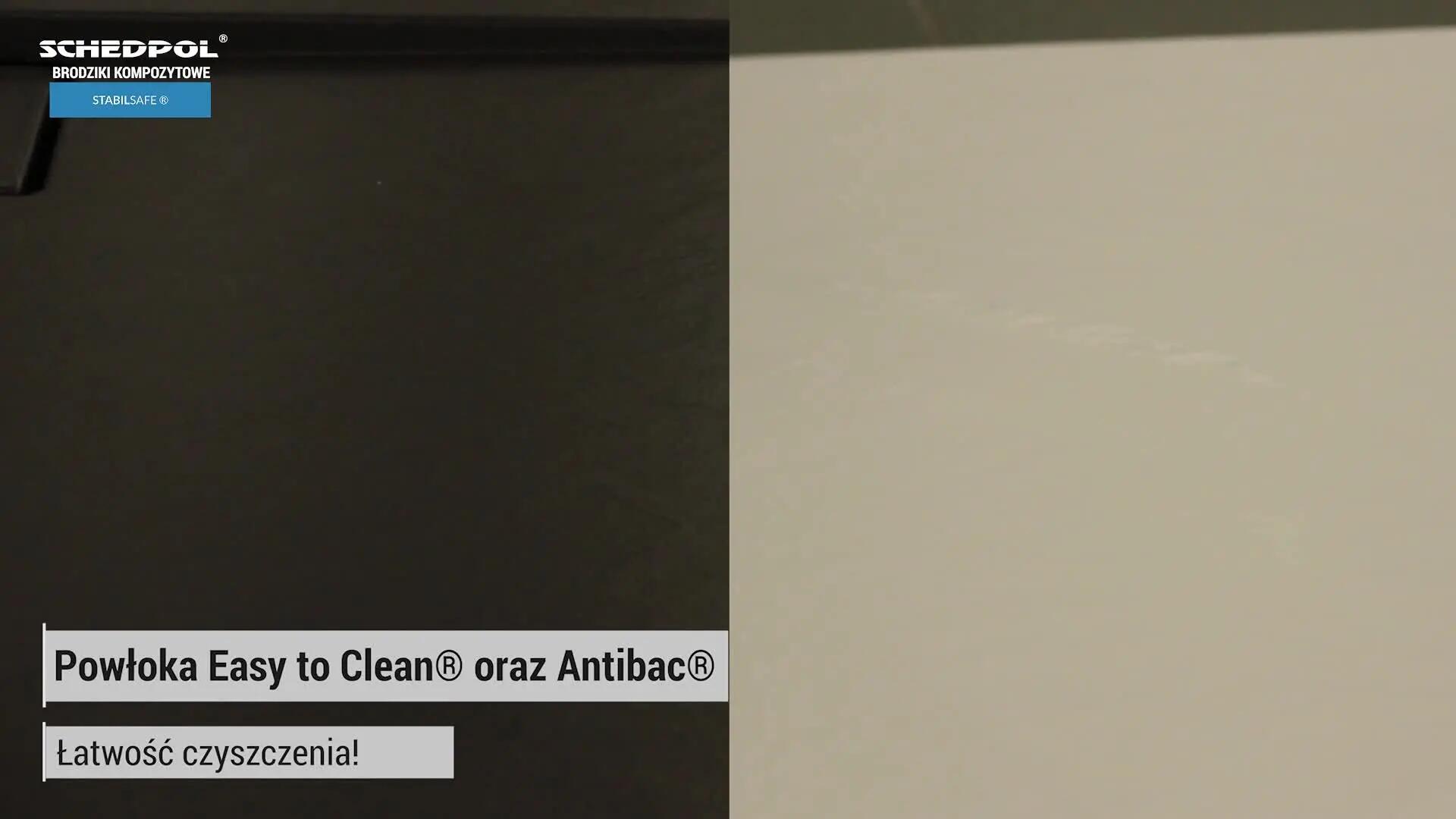 Brodzik prostokątny Schedpol Balans 80 × 100 x 3,5 cm biały kamień - 2