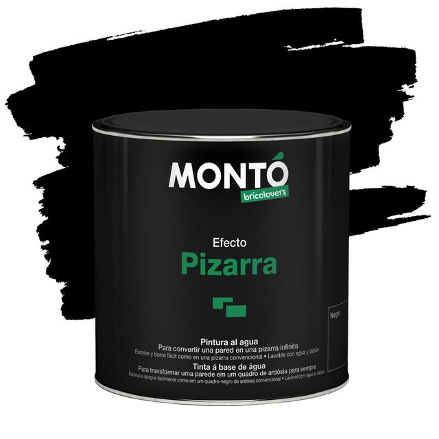 Esmalte efecto pizarra MONTÓ 500ml negro
