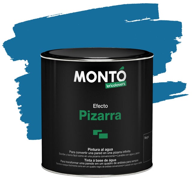 Esmalte efecto pizarra MONTÓ 500ml azul