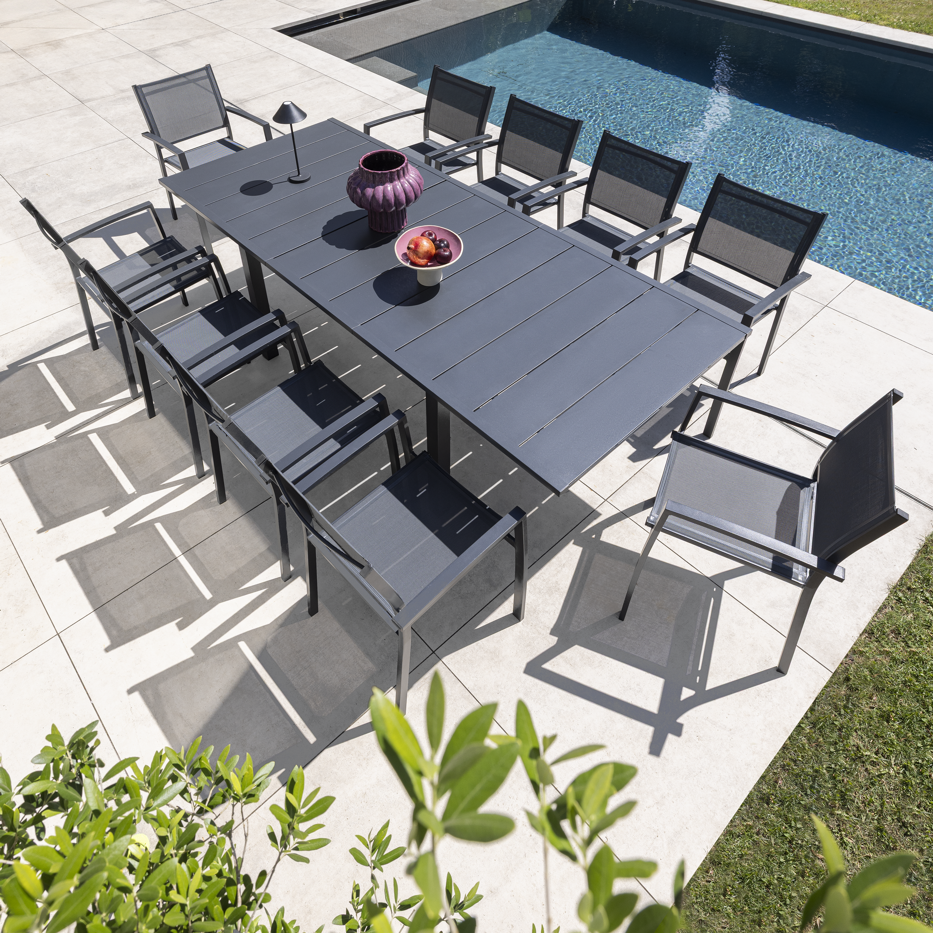 Naterial  Conjunto De Muebles De Jardín De Aluminio Odyssea Para 10 Comensales Aluminio, Leroy Merlin