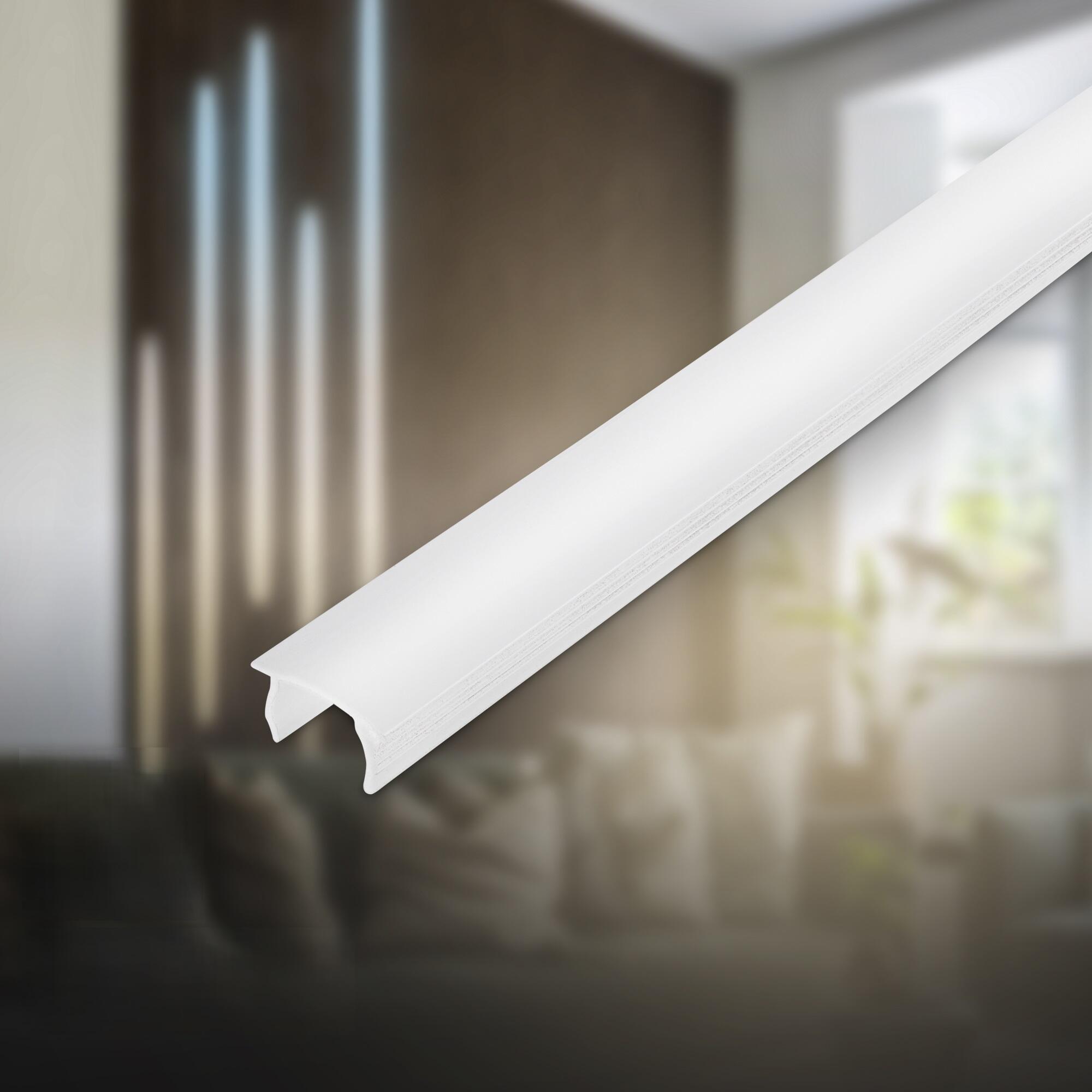 Perfil de policarbonato blanco para tira LED 1.3m - 4