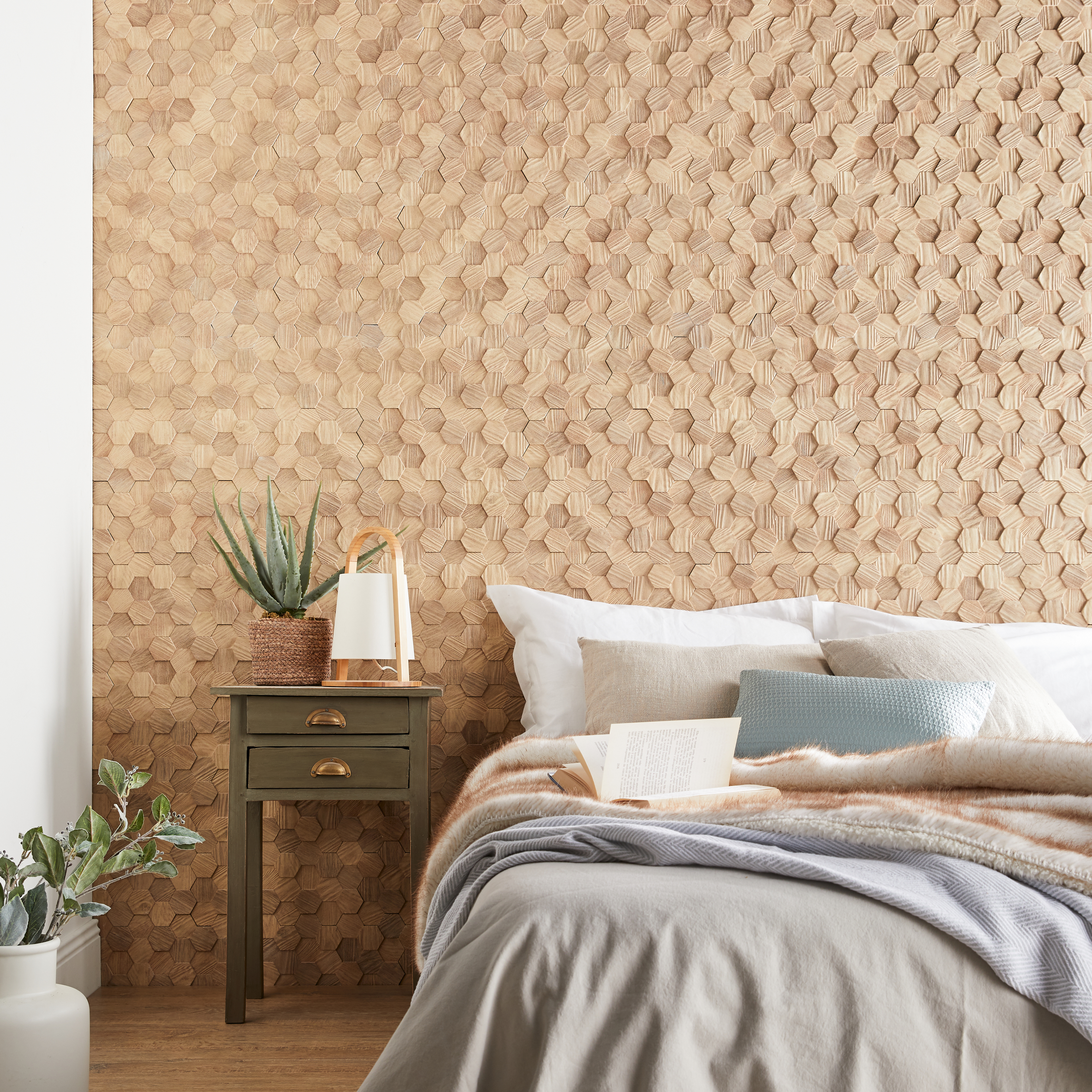 Azulejo cerámico plaster 18.9x39 cm hood brown puzzle artens