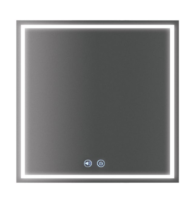 ESPEJO DE BAÑO CON LUZ LED BLUETOOTH BLUE LIGHT 80X80CM