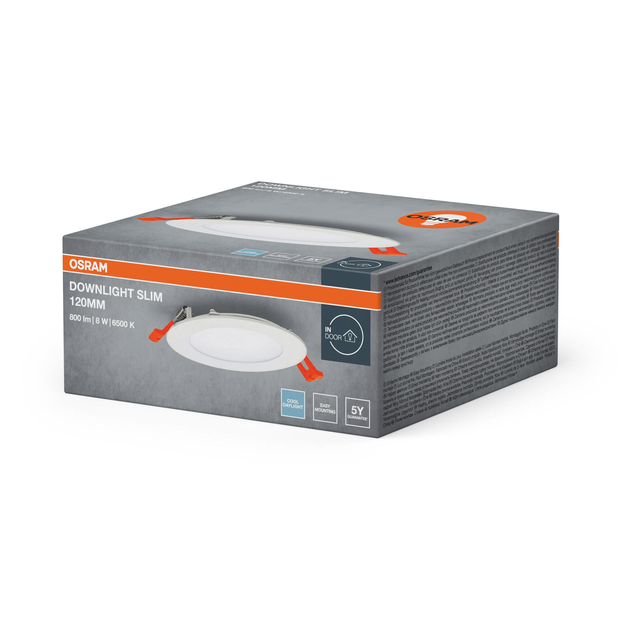Osram  Downlight Led Empotrable Redondo Ø12 Cm 800 Lm 8 W Luz Frío 6500K Ip20, Foco Led Empotrado Para Techos Blanco , Leroy Merlin