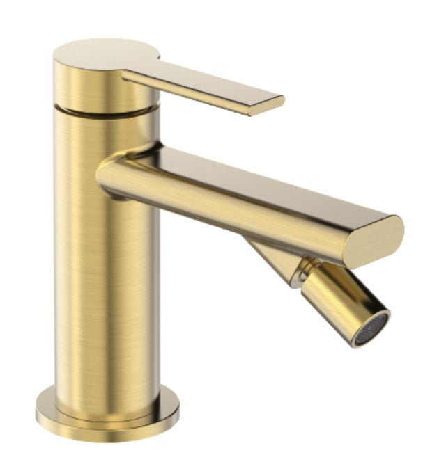 GRIFO BIDE MONOMANDO RONDO PVD ORO CEPILLADO