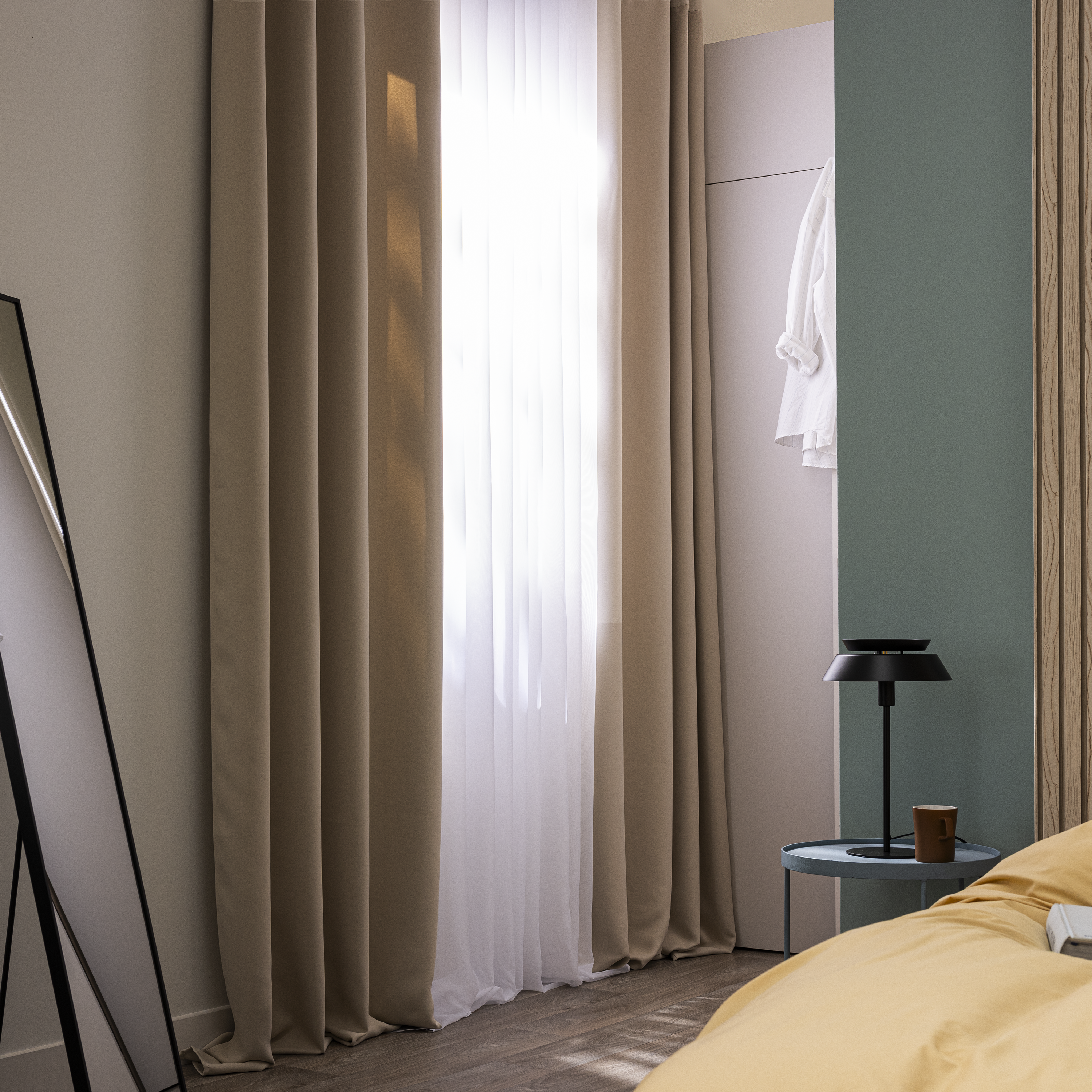 Cortinado fita e/ou presilha Arel 200x280cm trench Inspire - 3