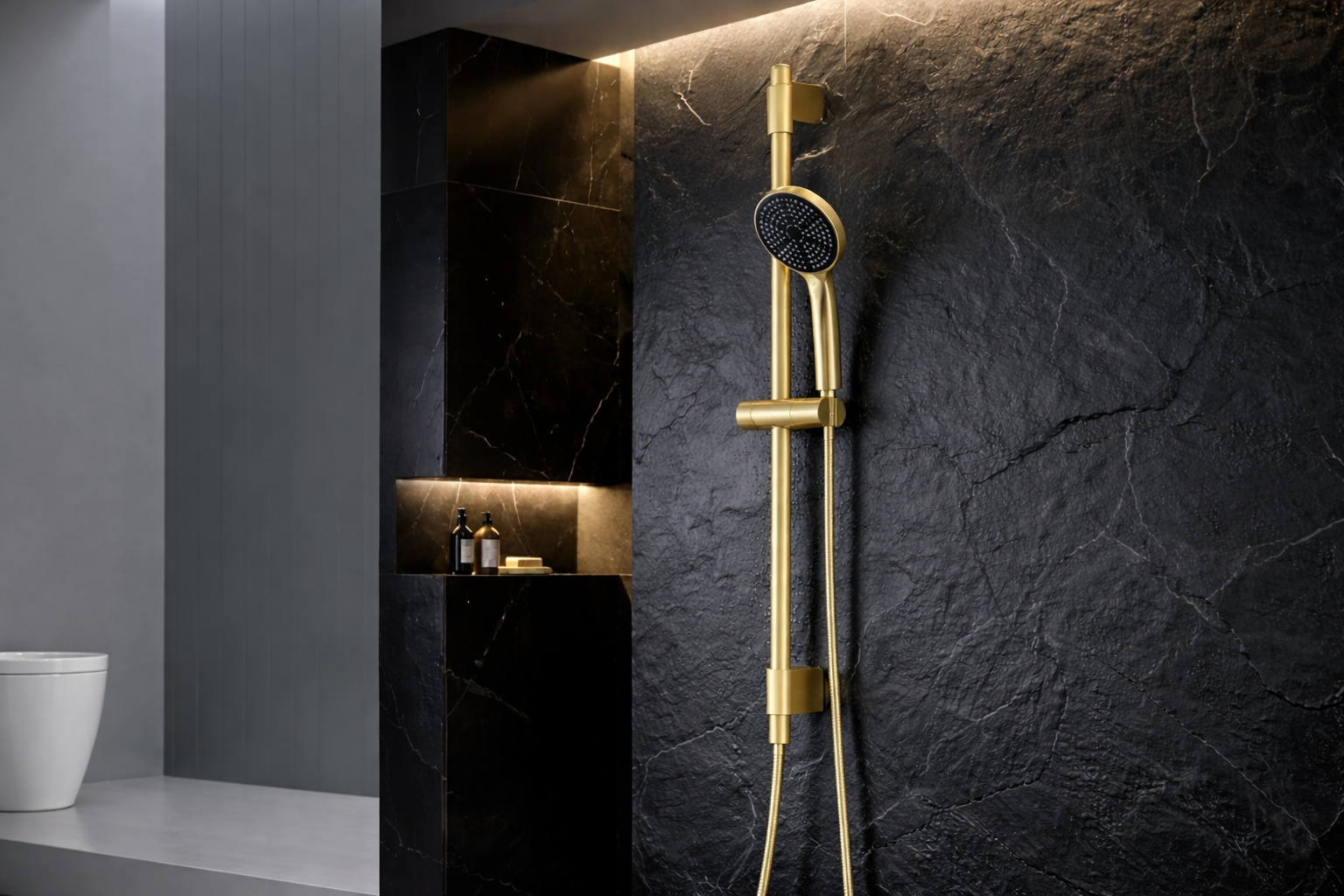 CONJUNTO DE DUCHA CON BARRA IRIS ORO - 2