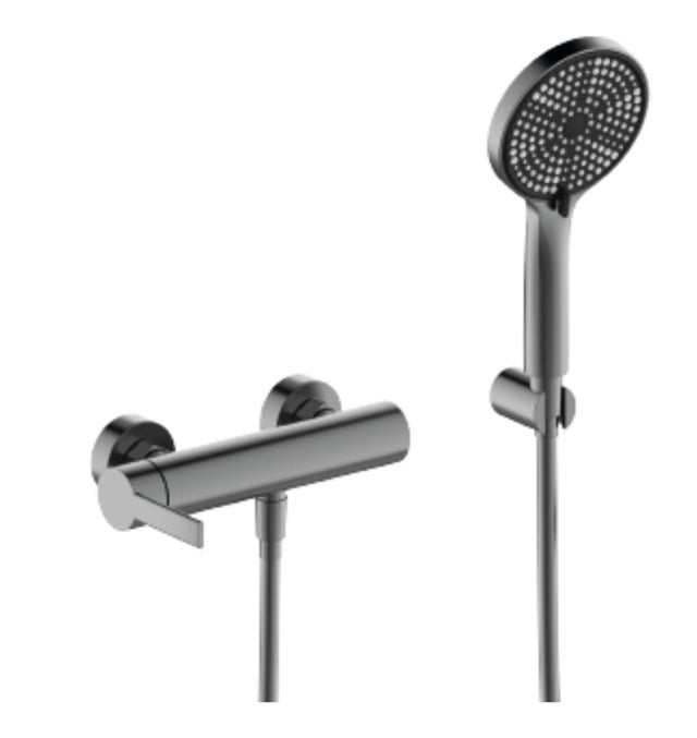 GRIFO DUCHA MONOMANDO RONDO PVD METAL GUN