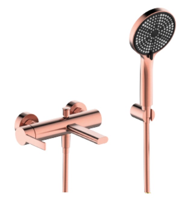 GRIFO BAÑERA MONOMANDO RONDO PVD COBRE