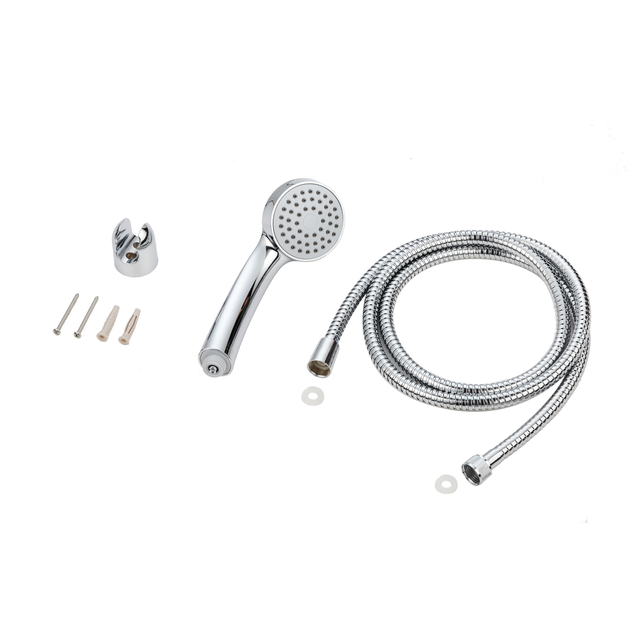 Trio (doccetta, tubo flessibile e supporto) SENSEA Natu vasca in abs cromato H 31 x P 11 cm anticalcare 1 getto