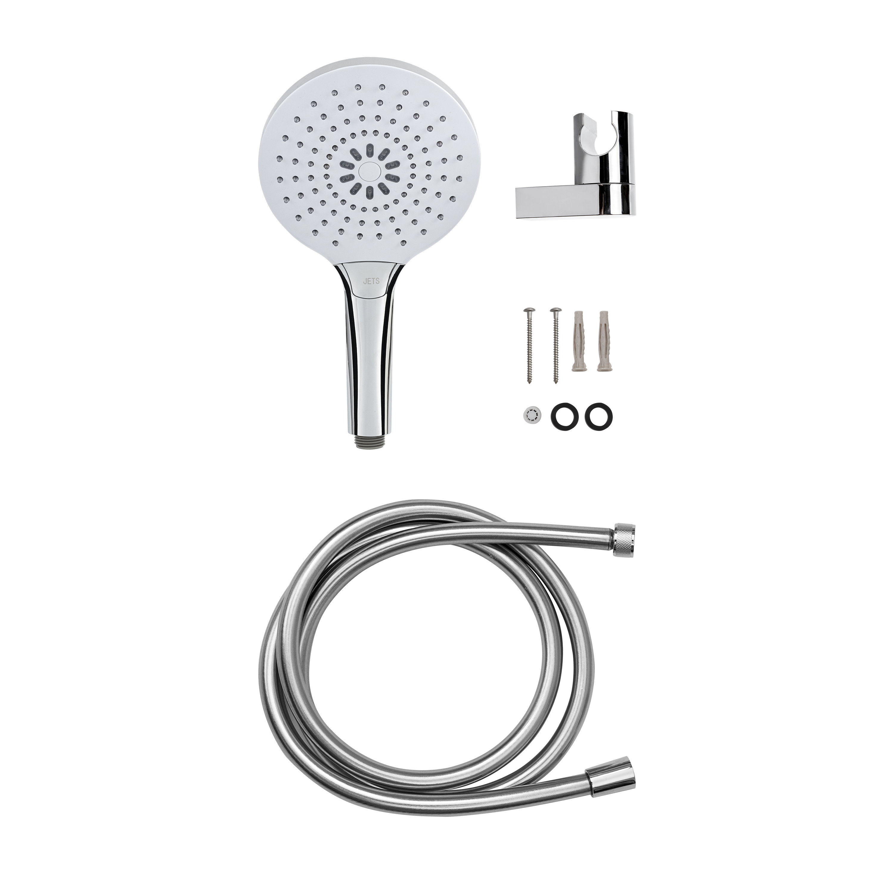 Pommeau, flexible et support mural3, SENSEA Etna chromé - 6