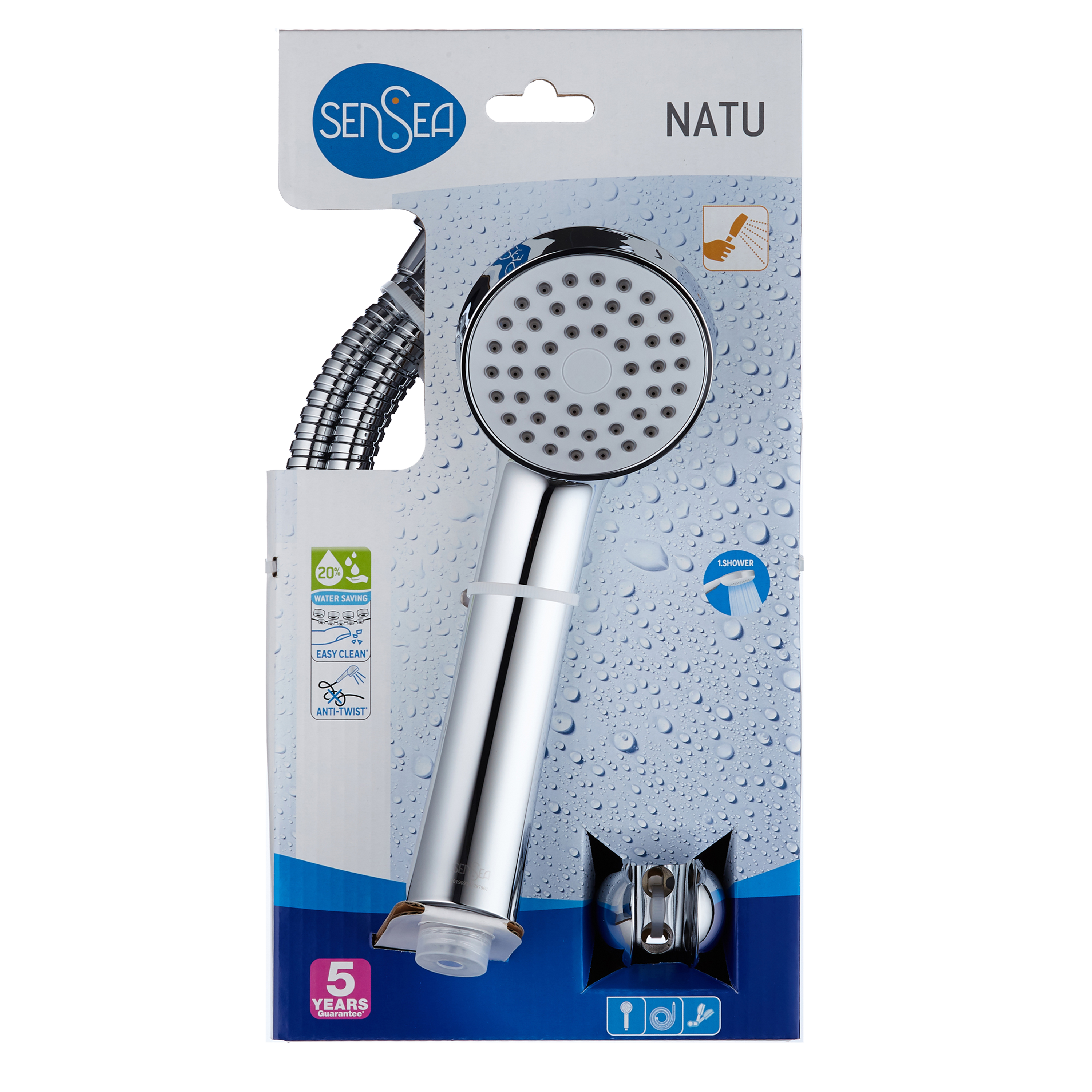 Chuveiro com bicha e suporte SENSEA NATU - 7
